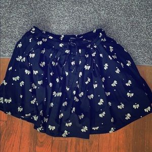 Bow print skirt with shorts